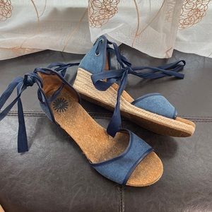 EUC Ugg Espadrilles Wedge Sandals